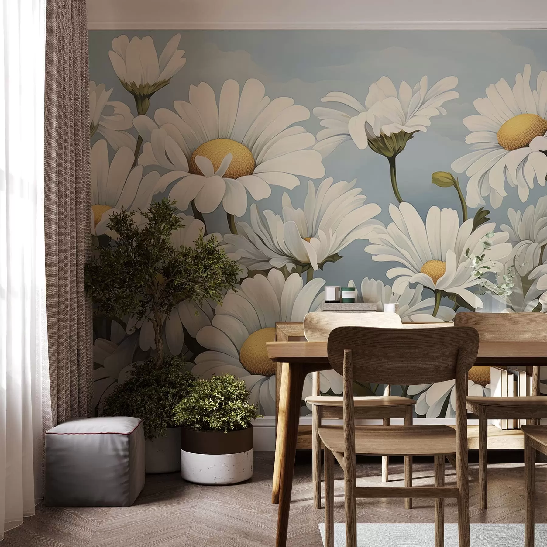 Murale Marguerites luxuriantes w05247