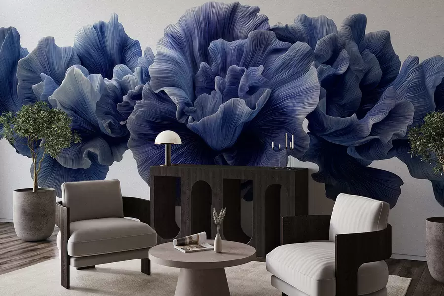 Murale Courbes luxueuses des pétales w05249