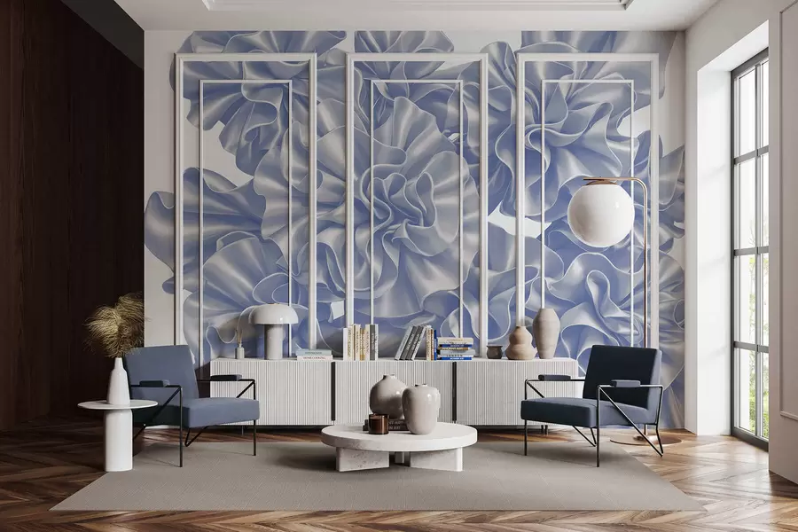 Murale Imitation de fleurs à partir de rubans w05252v1