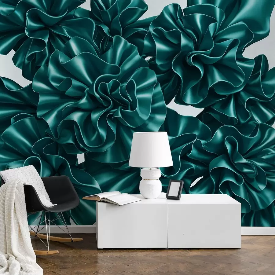 Fototapete Nachahmung von Blumen aus Bändern w05252v2