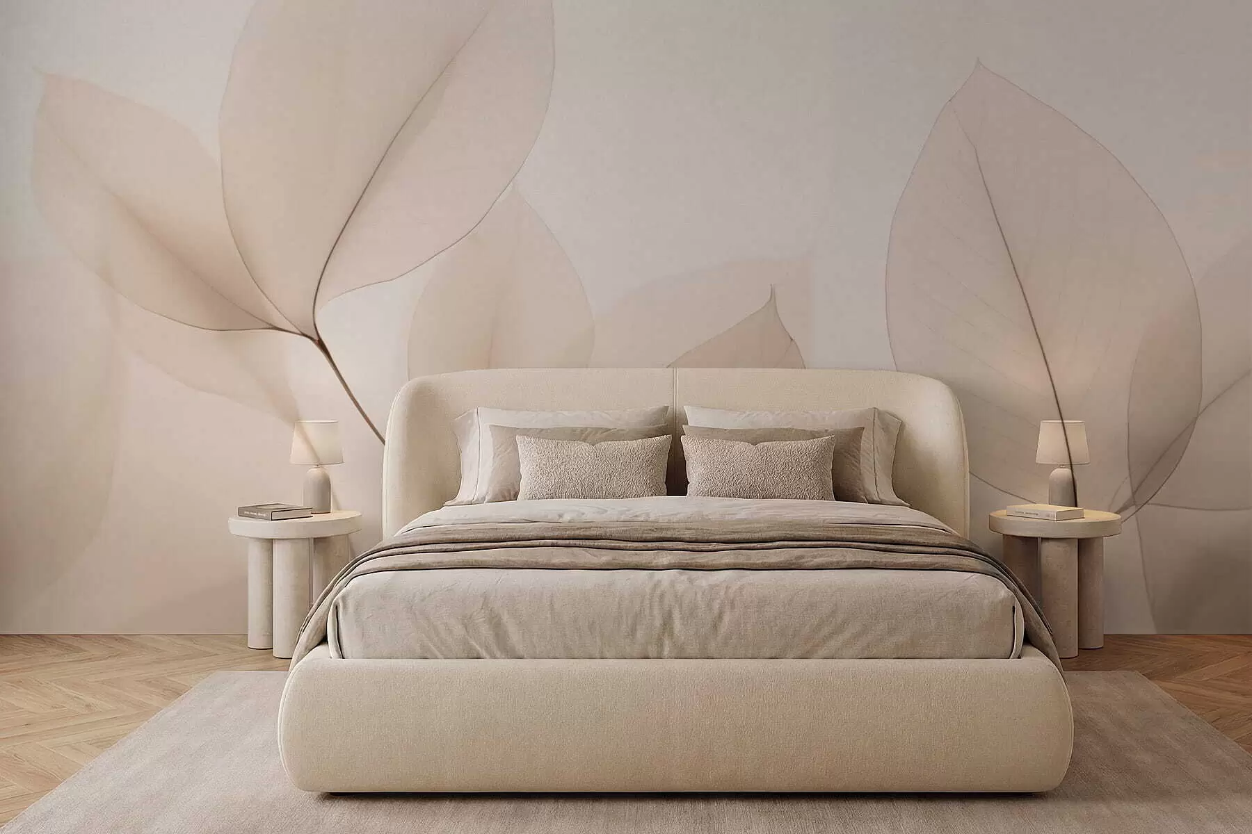 Fototapete Weiße Blume mit feiner Linie w05268