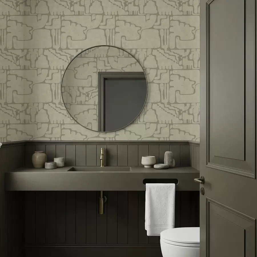 fototapeter Let abstrakt mønster med bløde former a01122v2