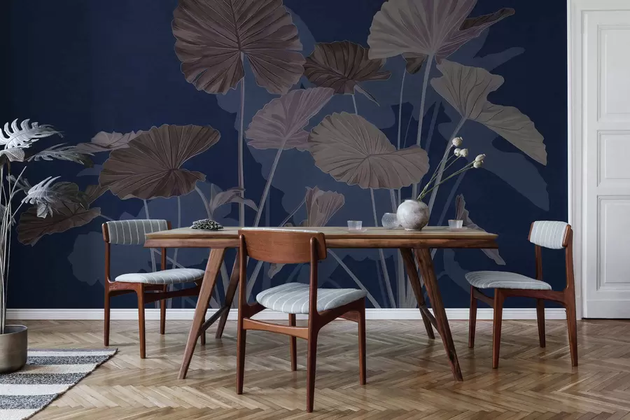 Fototapete Garten der bemalten Lotusblumen w05364