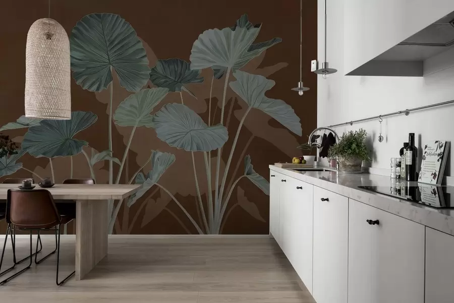 Murale Jardin des lotus peints w05364v1