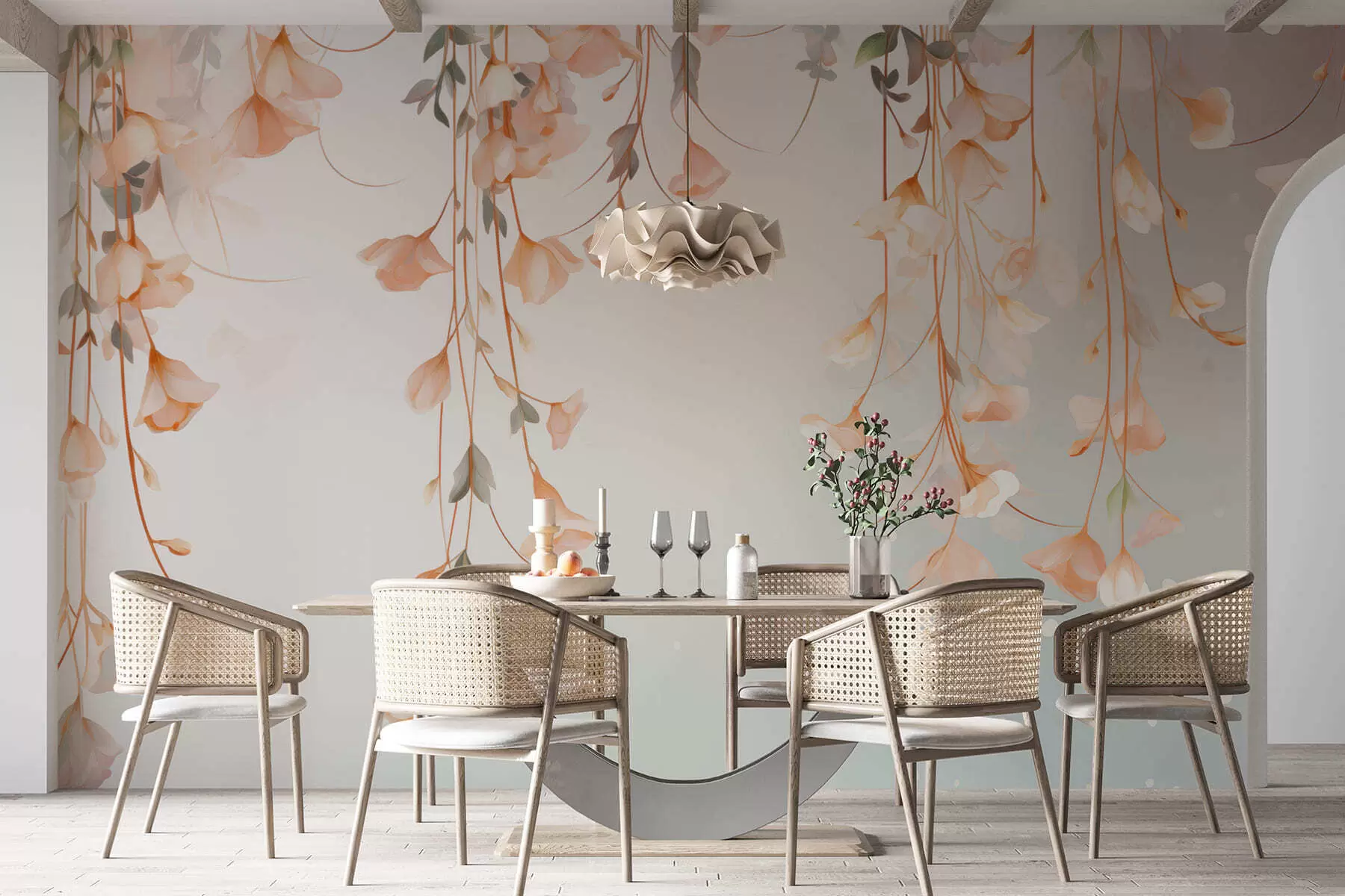 fototapeter Hængende blomstergrene w05344