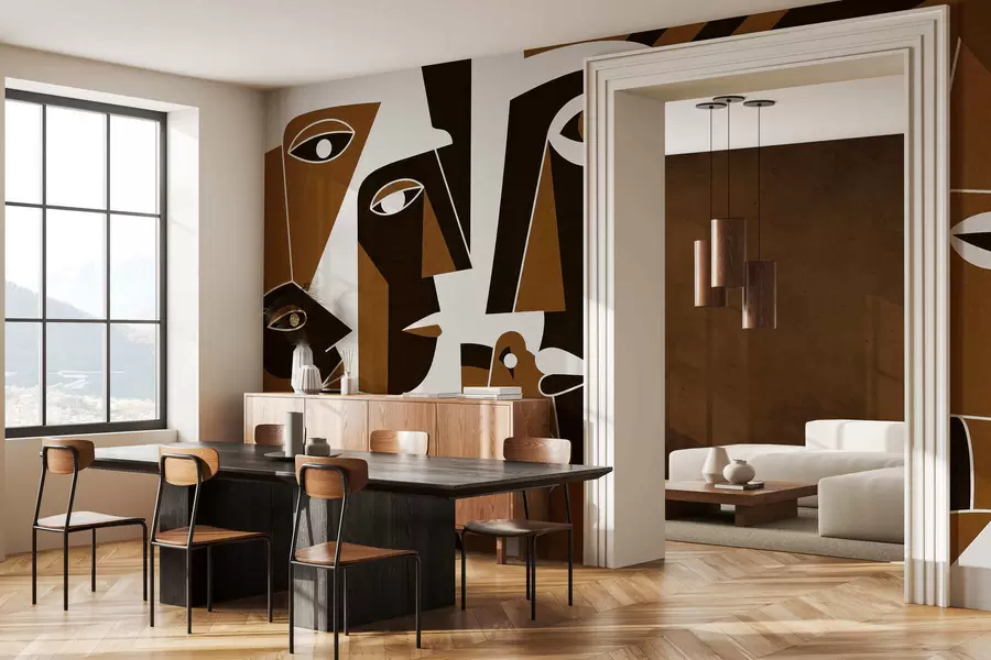 fototapeter Ansigter i afrikansk stil w05446