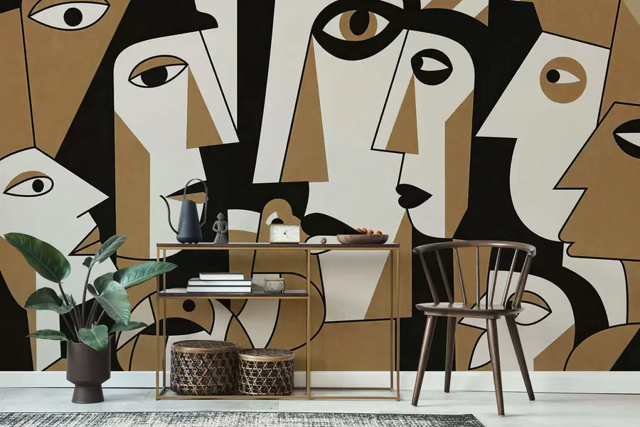 Murale Visages de style africain w05446v2