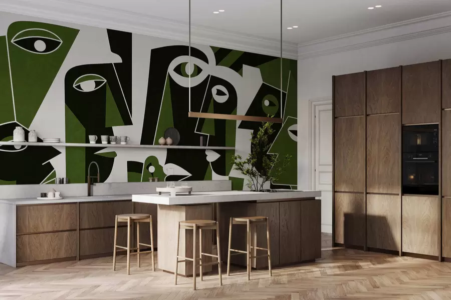 fototapeter Ansigter i afrikansk stil w05446v3