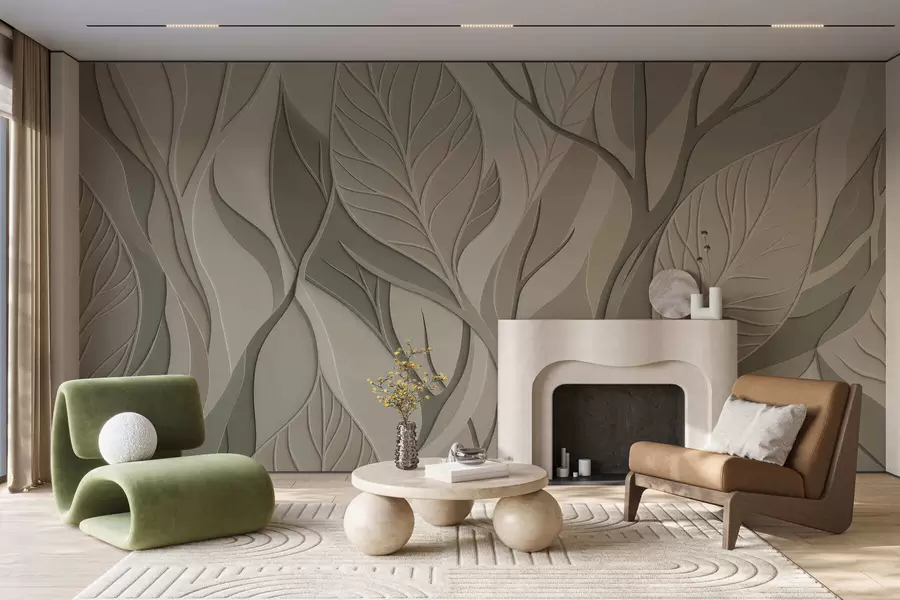 Fototapete Sich überschneidende Blätter w05448