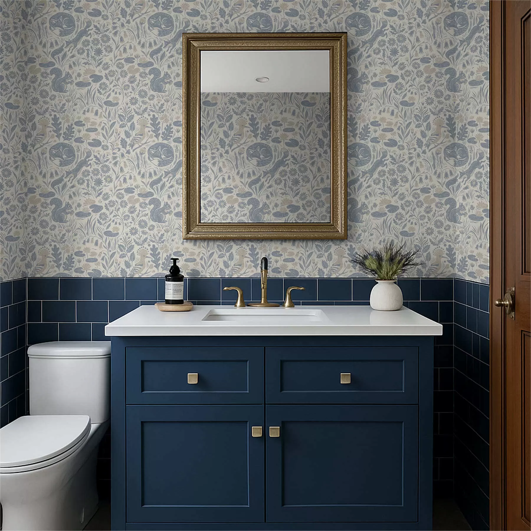 Murale Motif décoratif représentant des animaux de la forêt a01158