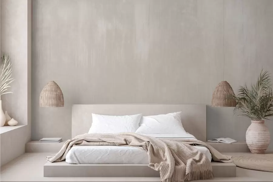 Murale Fond beige clair avec une texture verticale discrète w05121