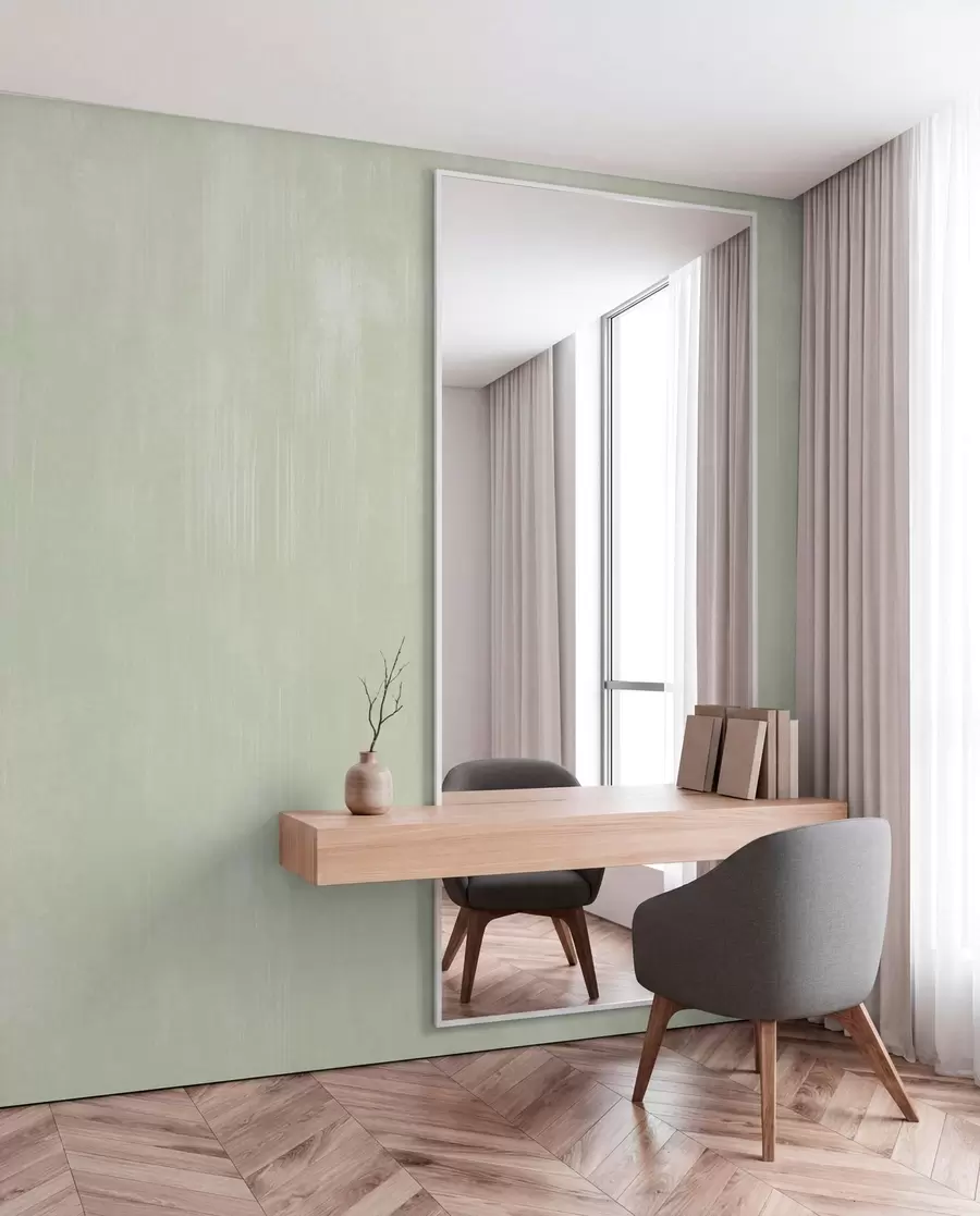 Murale Fond vert pâle avec une légère texture verticale w05121v3