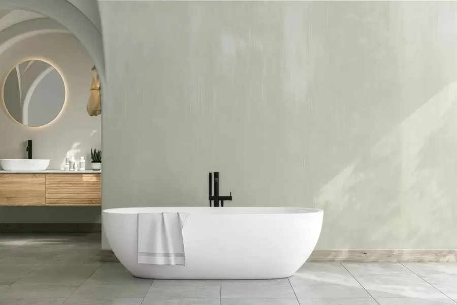 fototapeter Lysgrøn baggrund med en let lodret struktur w05121v3