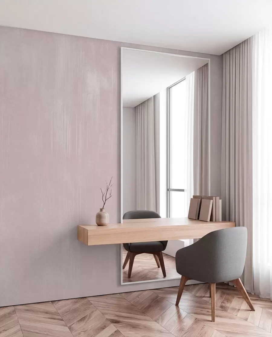 Murale Fond rose pâle avec une texture verticale délicate w05121v2