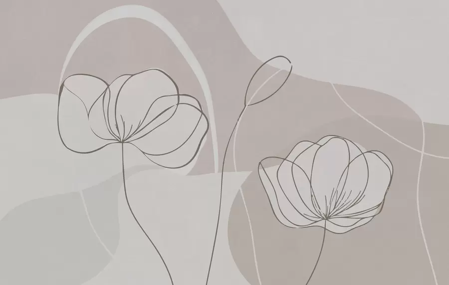 Fototapete Minimalistische Blumen w09779