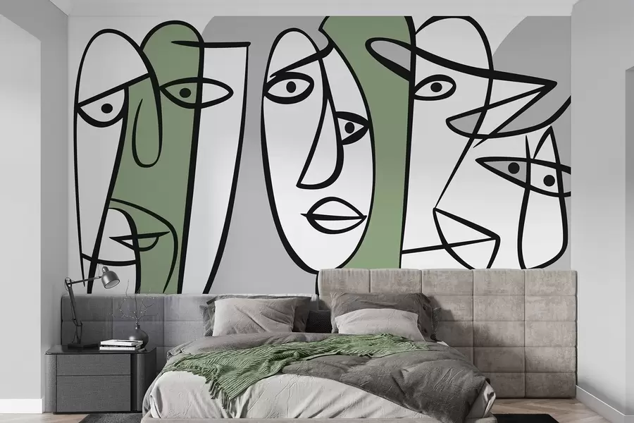 Murale Visages abstraits w05504v2