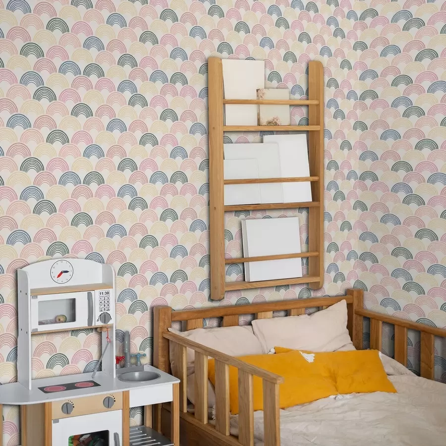 fototapeter Flerfarvede buer i et gentagende mønster a01164