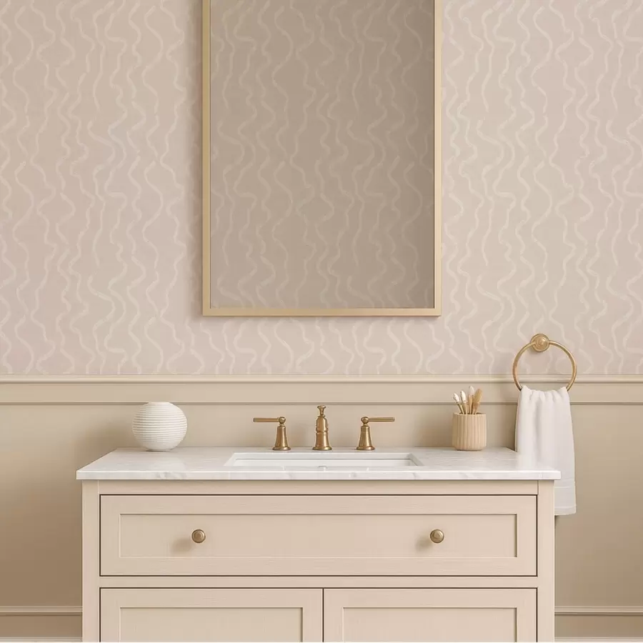 fototapeter Bølget lysmønster på beige baggrund a01167