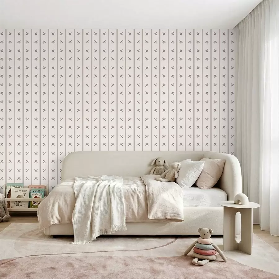 fototapeter Fly med stribet mønster på lys baggrund a01170v1