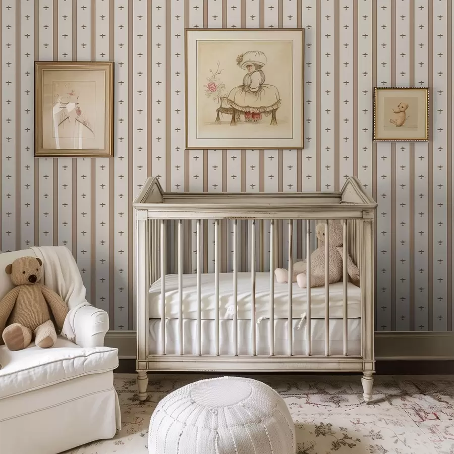 fototapeter Små fly med striber på brun baggrund a01171v2