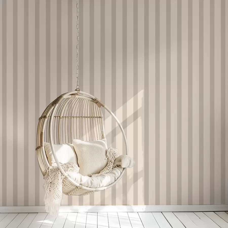 fototapeter Lyse beige lodrette striber a01180v5