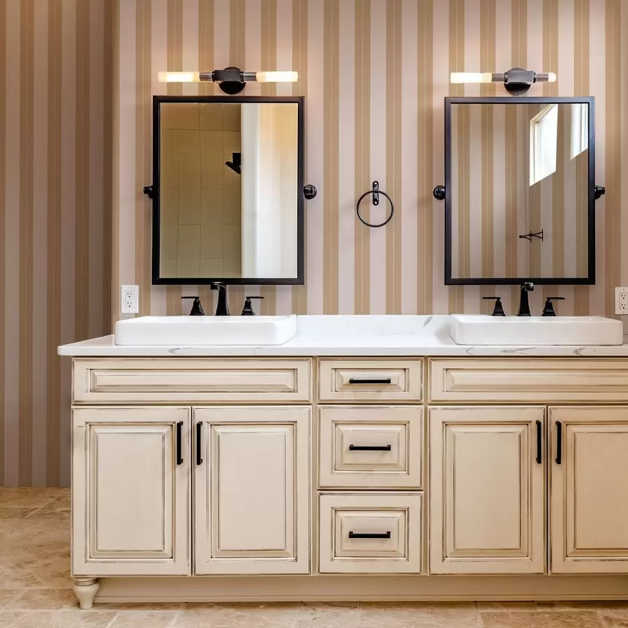 fototapeter Beige og lysebrune lodrette striber a01181v1