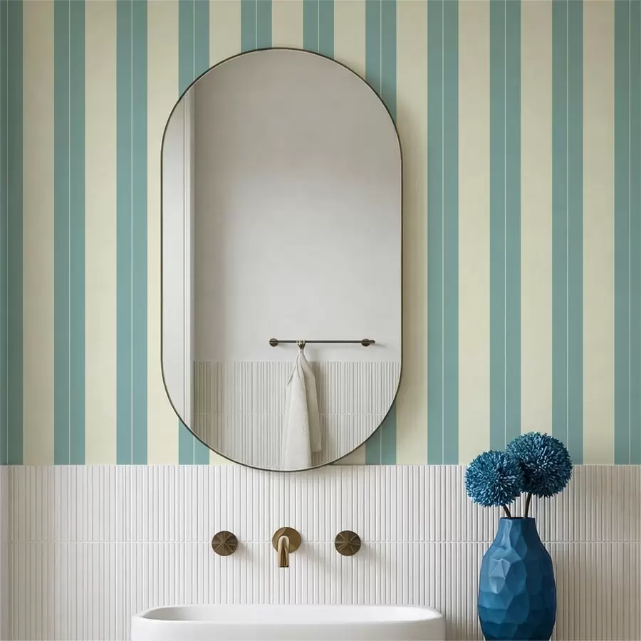 fototapeter Blå lodrette striber i minimalistisk stil a01181v5