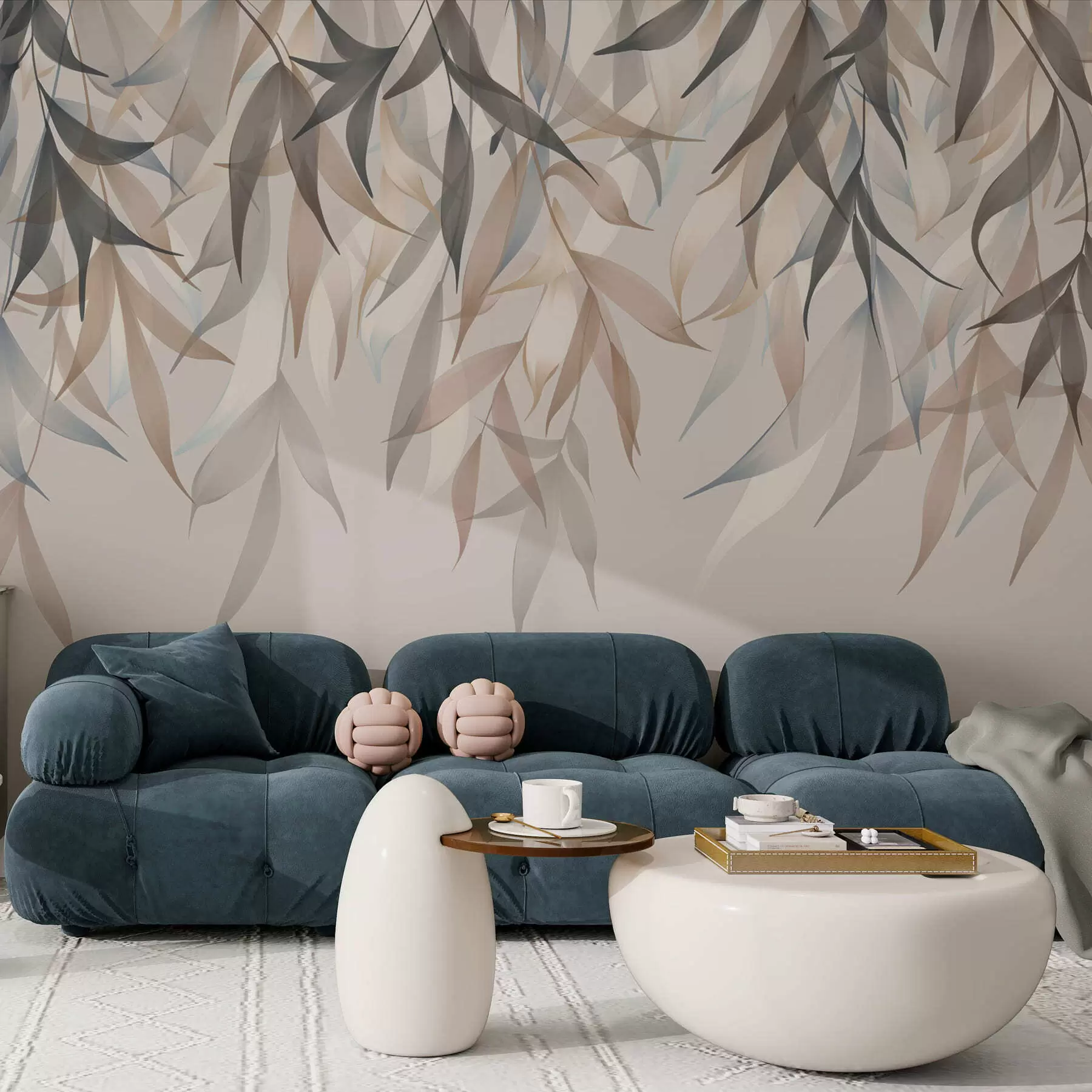 Murale De longues feuilles retombantes w05523
