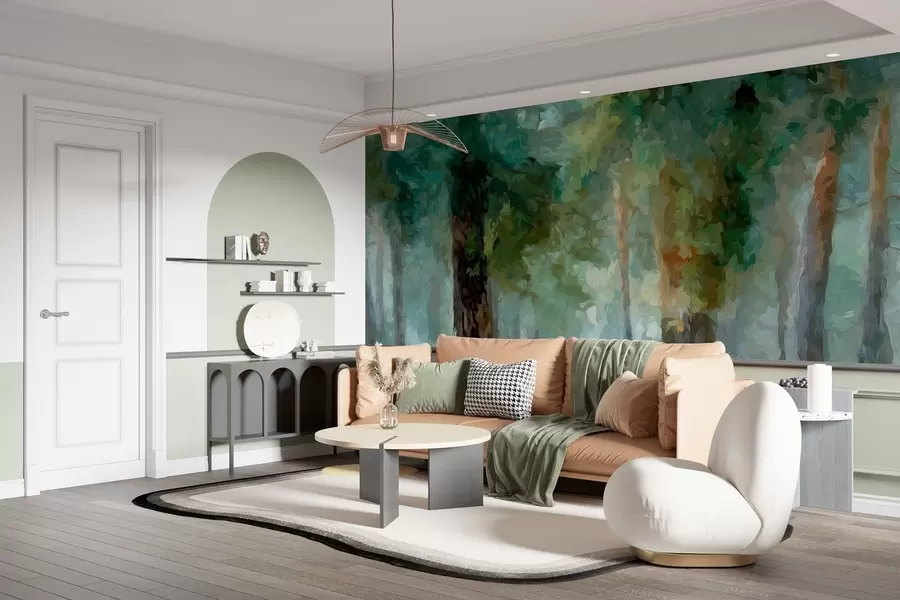 Murale Forêt de feuillus w05508