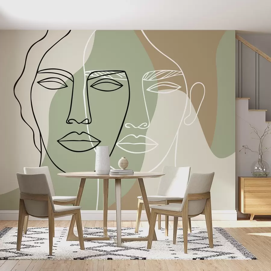 fototapeter Abstrakte ansigter w05550