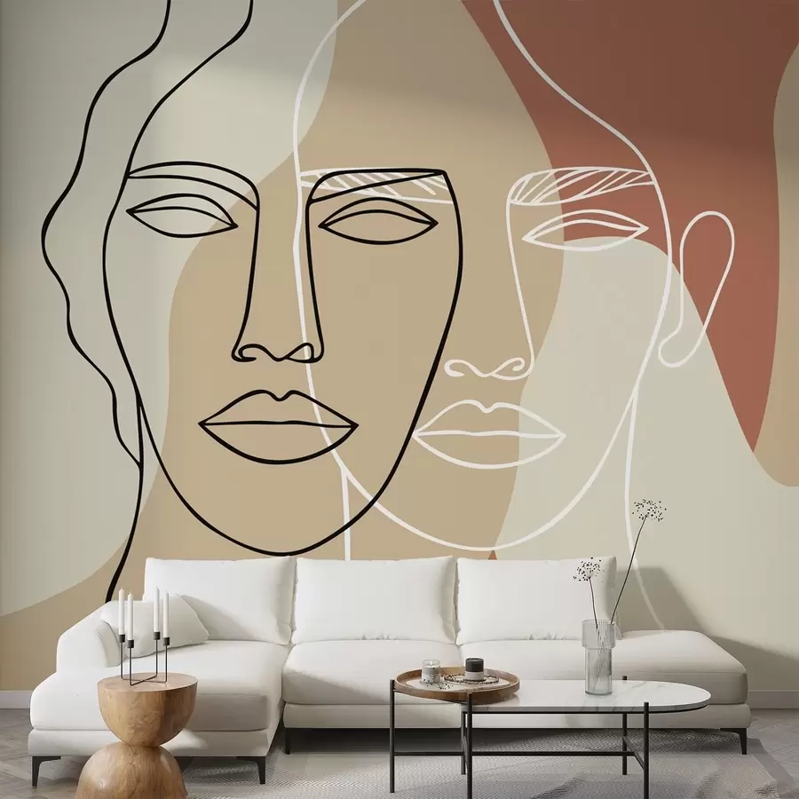 Murale Visages abstraits w05550v1