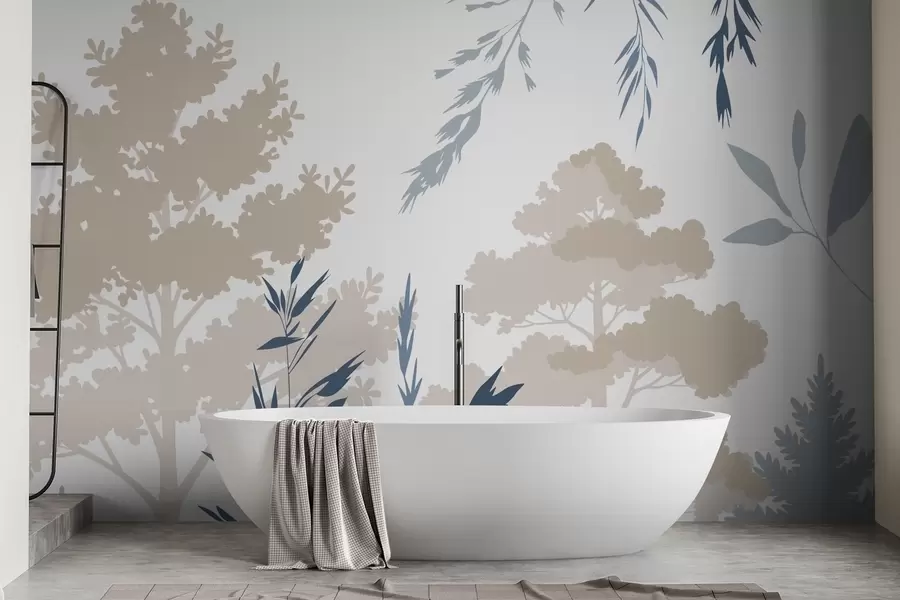 Murale Arbres et herbes w05551