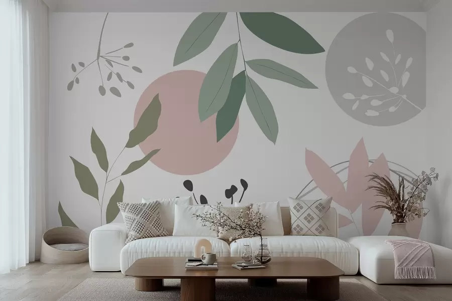 fototapeter Abstraktion med planter w05552