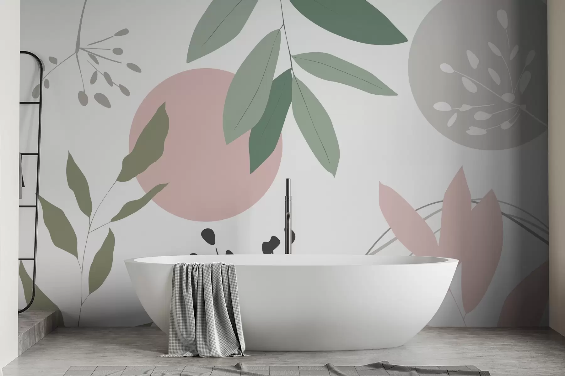 fototapeter Abstraktion med planter w05552
