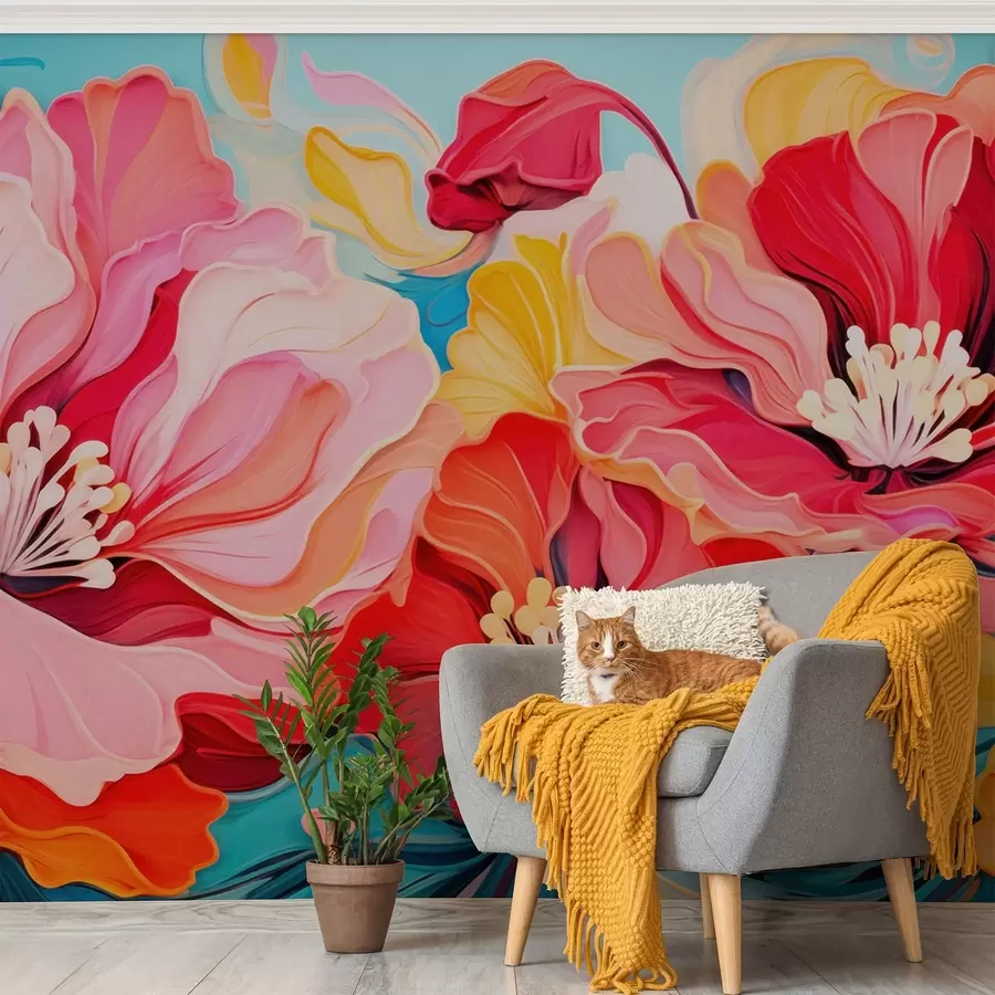 Murale Fleurs imaginaires w05574