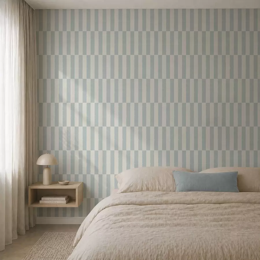 Murale Des rayures verticales bleu pâle sur un fond clair a01190