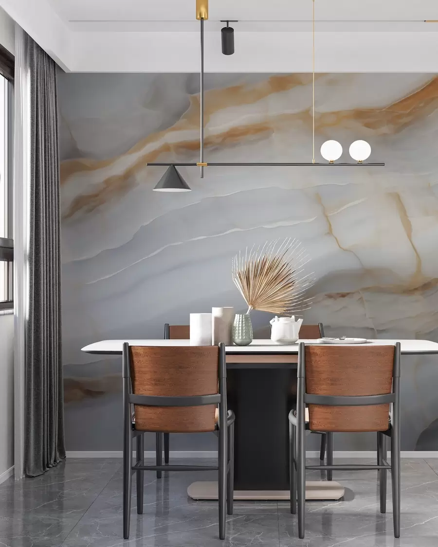 Murale Imitation d'un motif abstrait imitant la texture du marbre w05590