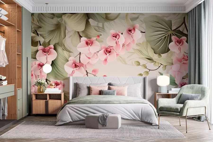 Murale Orchidées, plantes suspendues w05619
