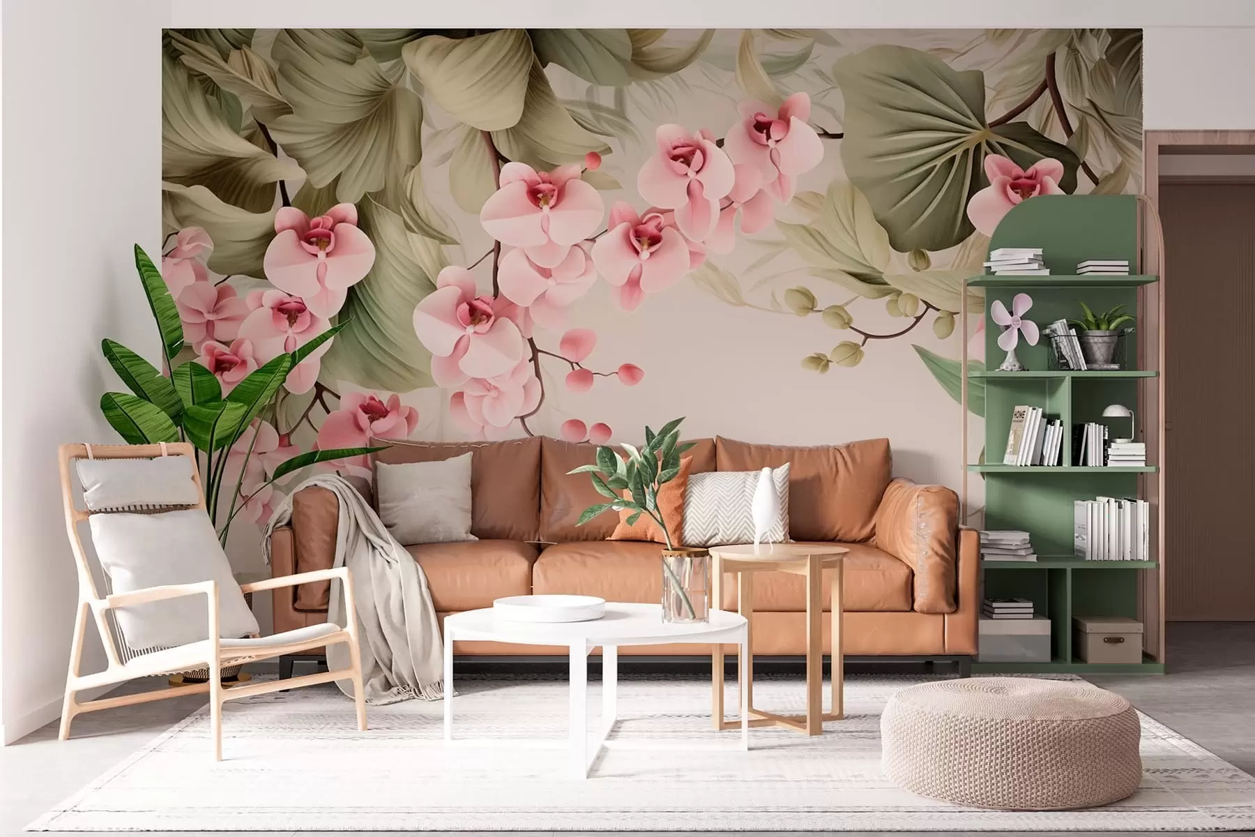 Murale Orchidées, plantes suspendues w05619