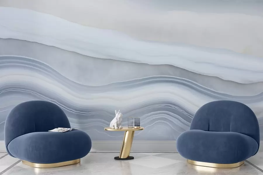 Murale Imitation d'un motif abstrait imitant la texture du marbre w05634