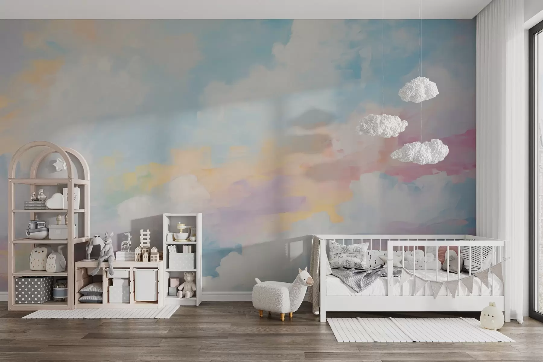 fototapeter Abstrakt himmel – malerisk gengivelse w05637