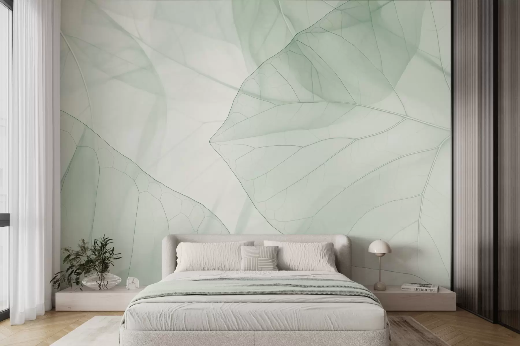 Murale Veines de feuilles abstraites w05474