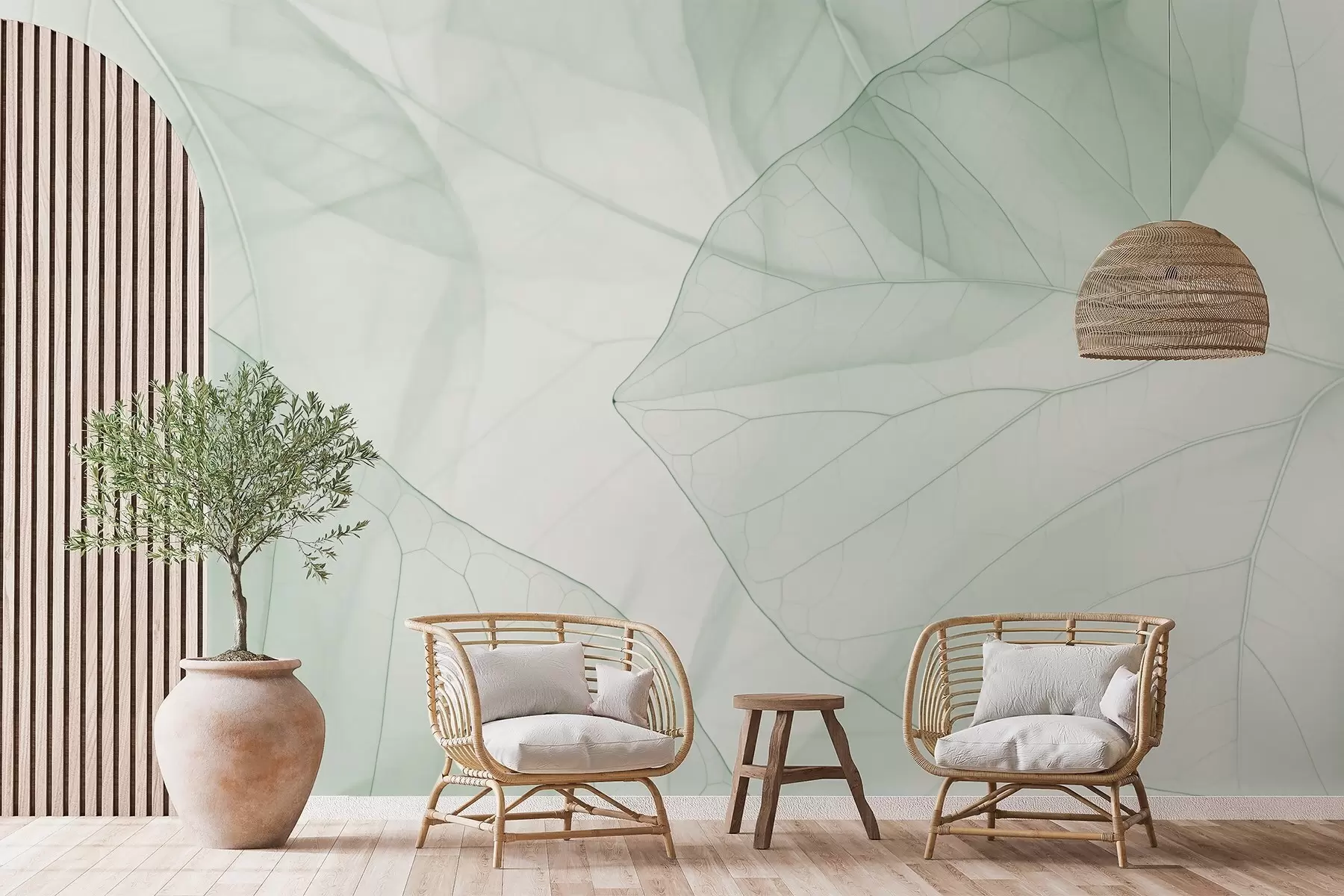 Murale Veines de feuilles abstraites w05474