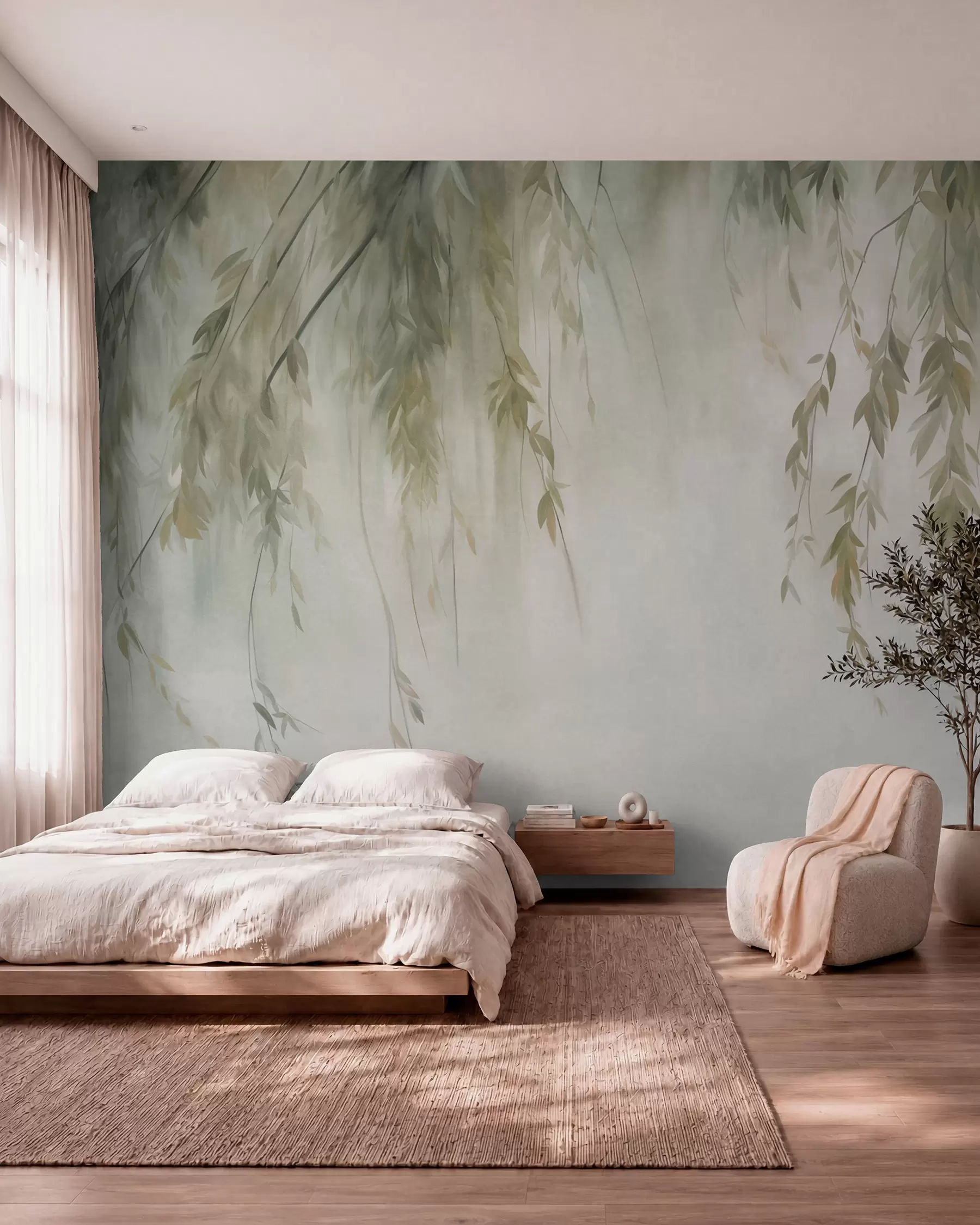 Murale Saule dans la brume w09893