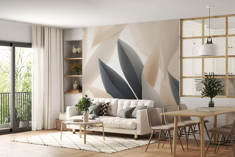 Murale Feuilles pointues w05203