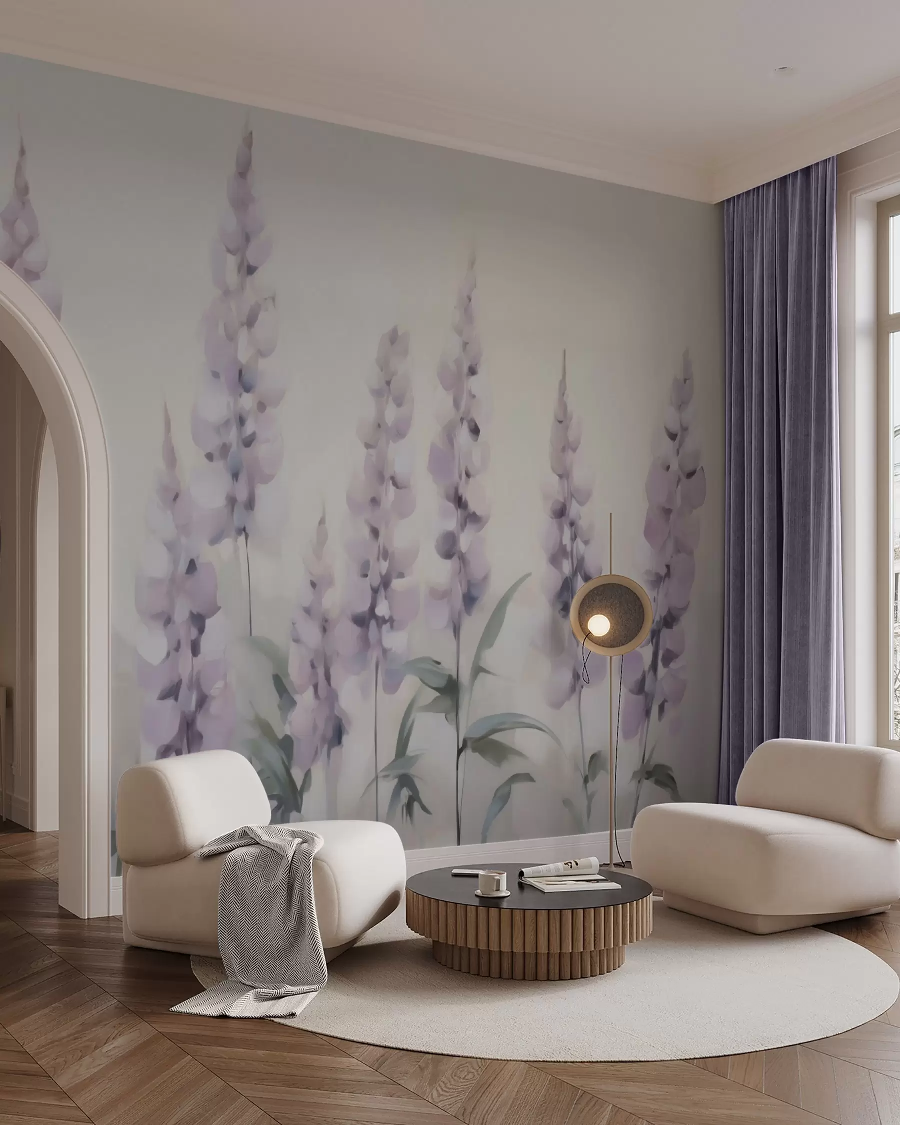 fototapeter Abstrakte blomster, imitation af maleri w05661