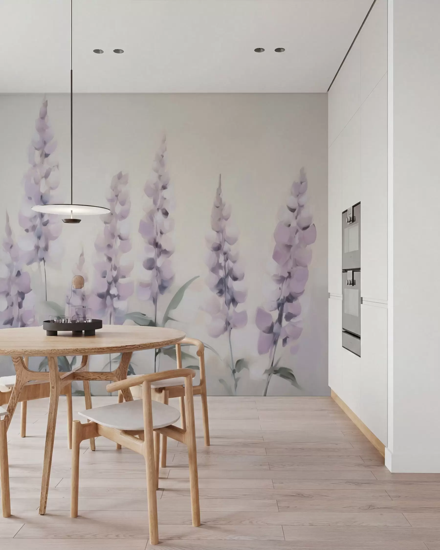 fototapeter Abstrakte blomster, imitation af maleri w05661
