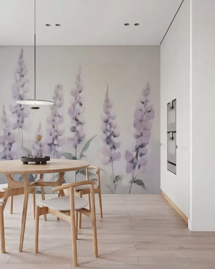 Murale Fleurs abstraites imitation de peinture w05661