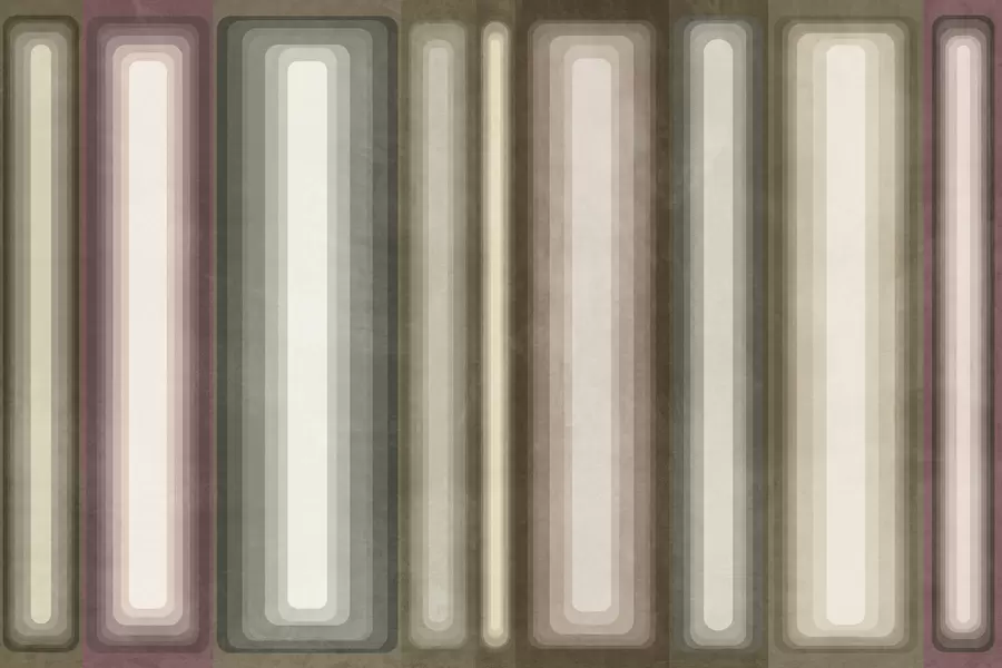 fototapeter Teksturerede, abstrakte, lodrette, afrundede rektangler i dæmpede nuancer af brunt, beige og lyserødt w09905