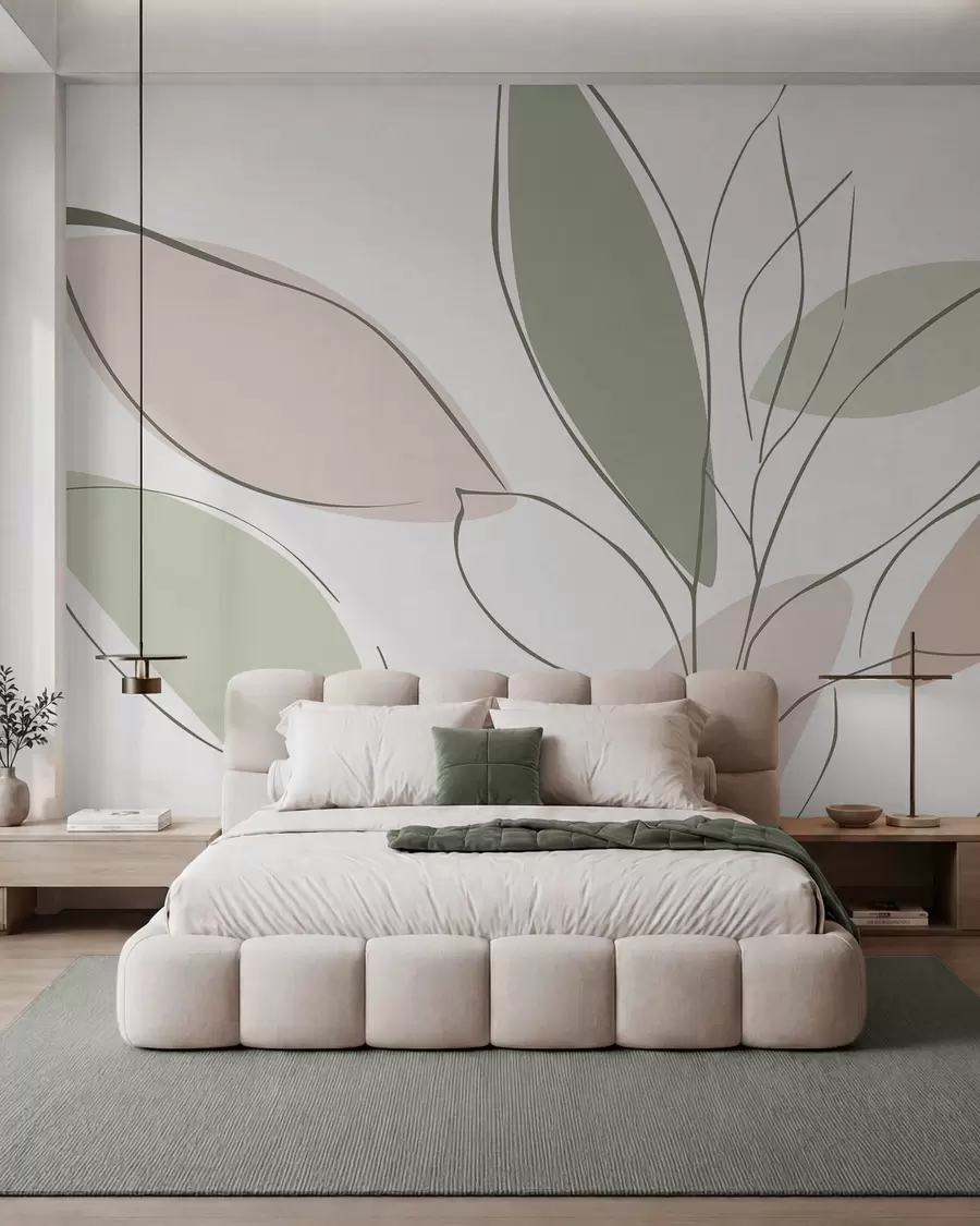 Murale Feuilles abstraites w05710